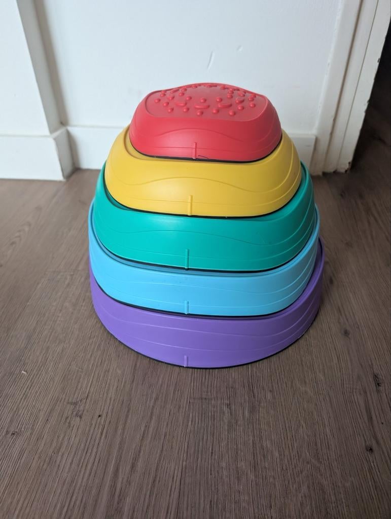 Stapelstenen regenboog, Ophalen