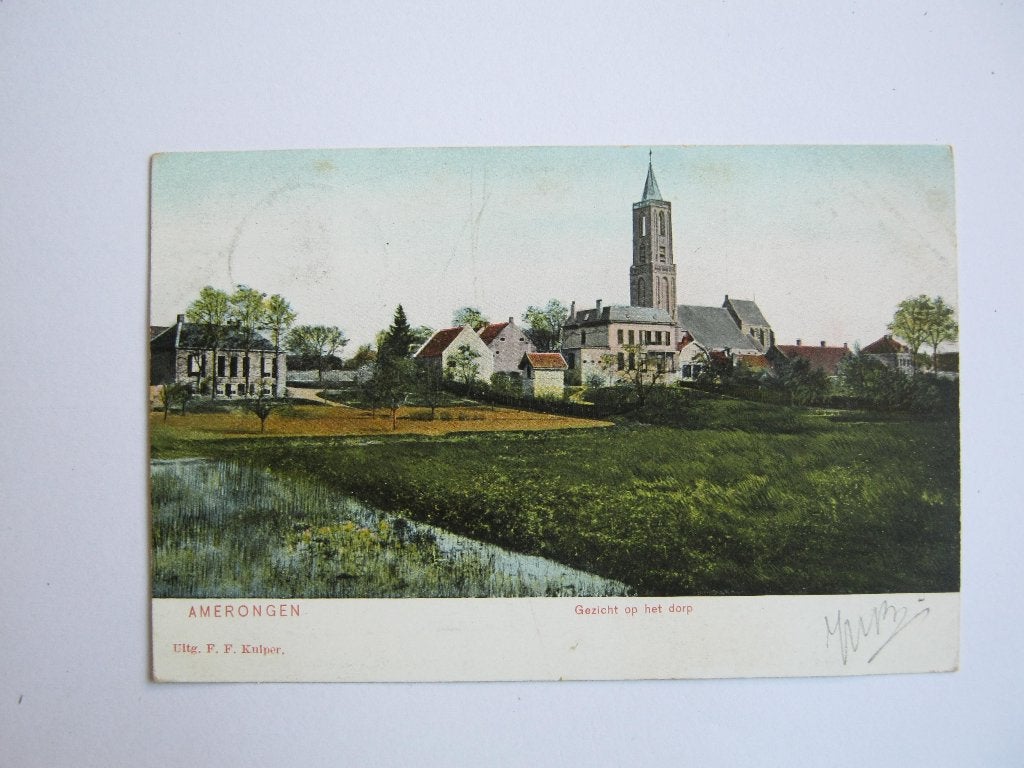 Ansichtkaarten Nederland, TC 9-1 Amerongen, Gez.o.h. Dorp, Verzamelen, Ophalen of Verzenden, Voor 1920, Gelopen, Noord-Brabant