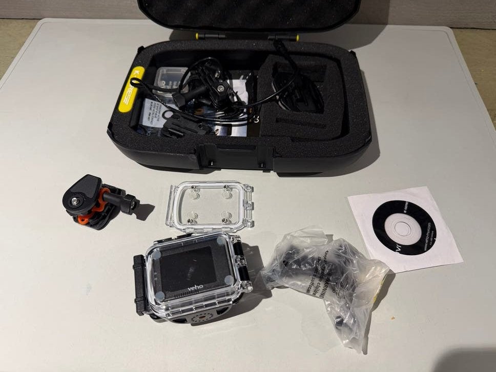 Muvi K-Series Action Camera met accessoires, Overige merken, Gebruikt, Ophalen of Verzenden, Nvt
