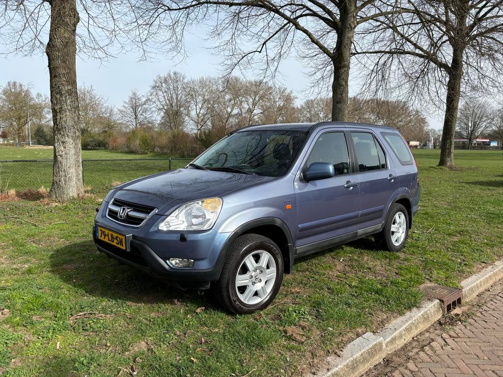 Honda CR-V 2.0 I 2002 Blauw, Auto's, Honda, 1998 cc, 1429 kg, Zwart, 4 cilinders