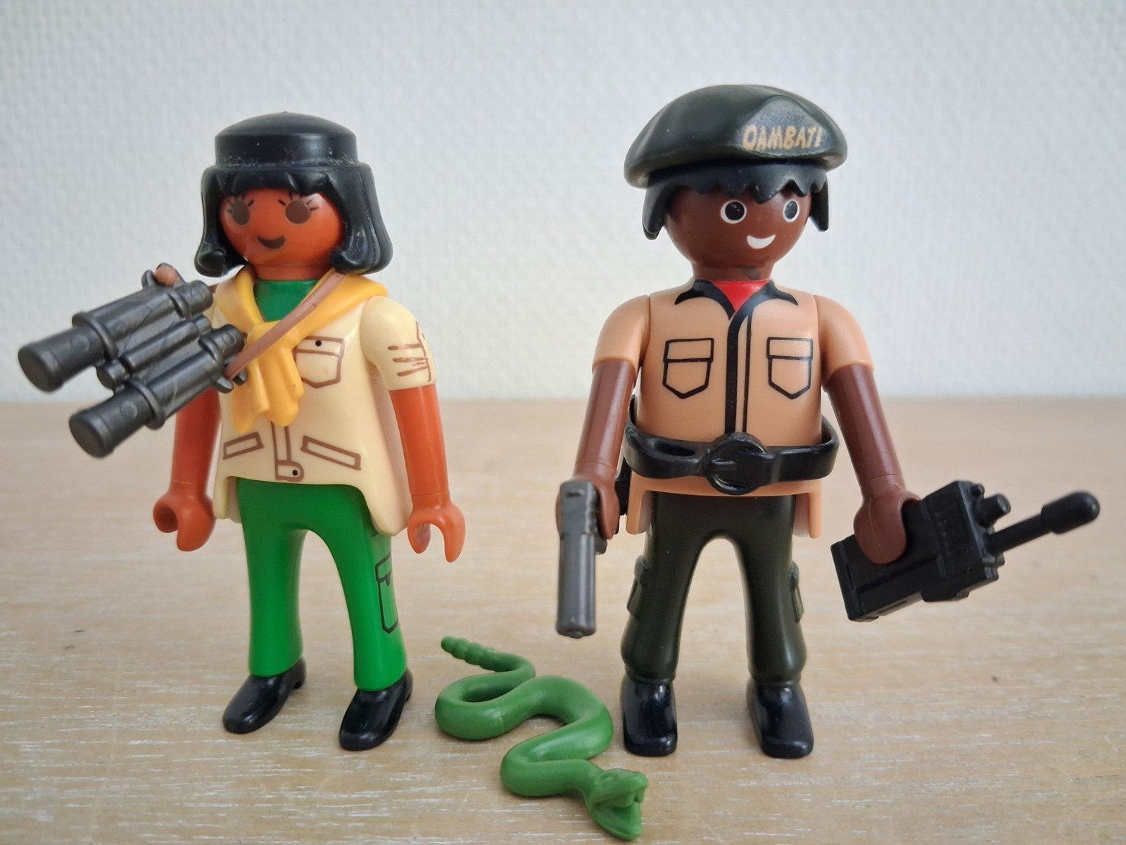 Playmobil rangers met geweer,slang,verrekijker en telefoon, Ophalen of Verzenden, Zo goed als nieuw, Complete set
