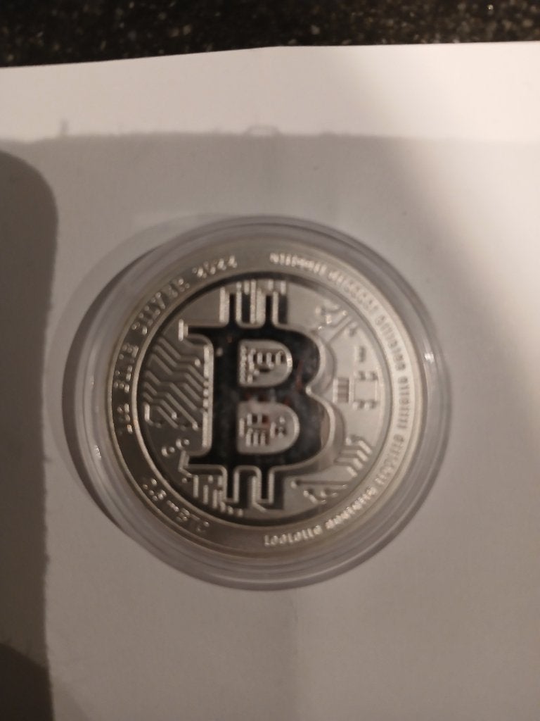 Zilveren 1 ounce bitcoin munt, Ophalen of Verzenden, Noord-Amerika, Losse munt, Zilver