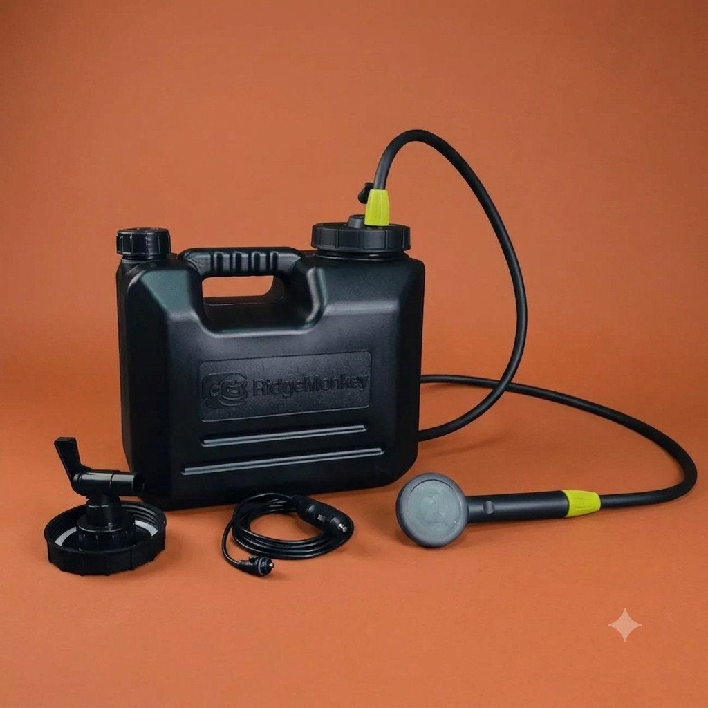 RidgeMonkey Outdoor Power Shower Full Kit 20L, Caravans en Kamperen, Ophalen of Verzenden, Zo goed als nieuw
