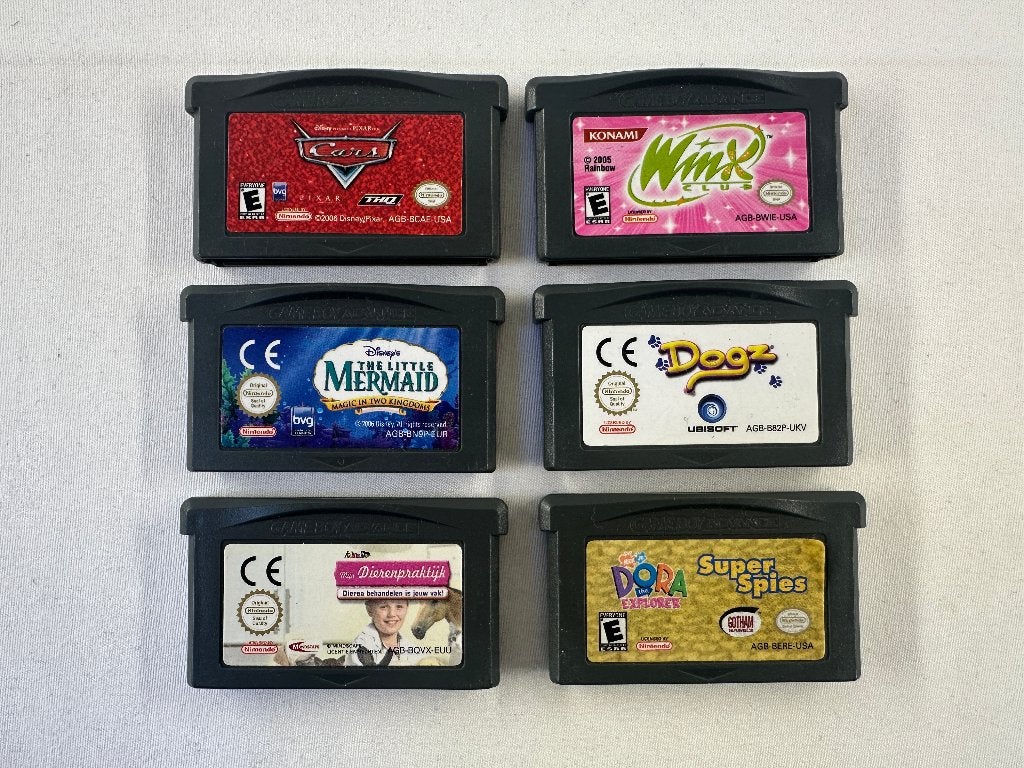 GBA Games voor kinderen 6 stuks Nintendo Gameboy Advance, Gebruikt, 1 speler, Onbekend, Ophalen of Verzenden