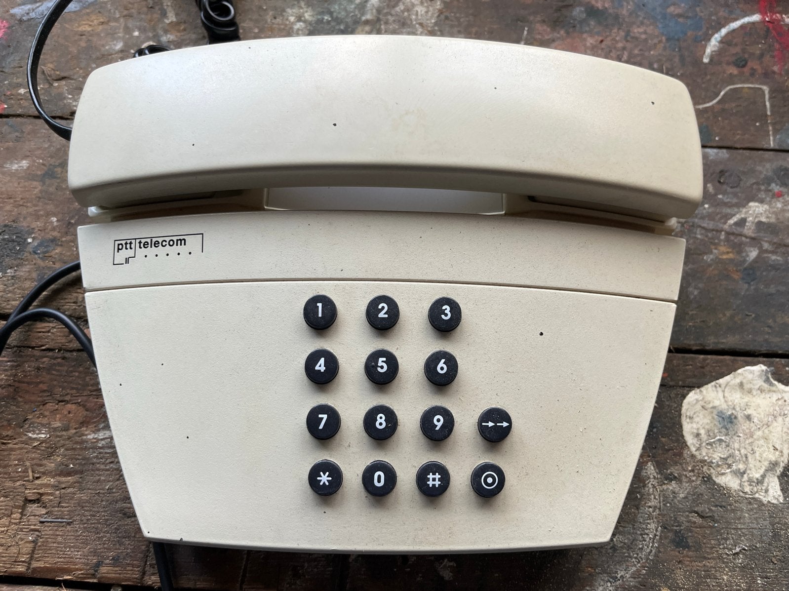 Vintage PTT Telecom Bergen telefoon - Wit, werkend, Ophalen of Verzenden, Gebruikt, 1 handset