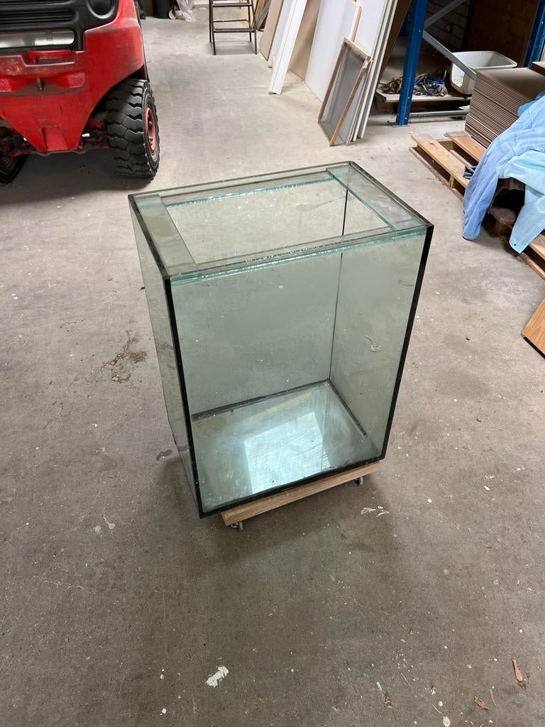 Glazen bak, Dieren en Toebehoren, Vissen | Aquaria en Toebehoren, Ophalen, Gebruikt, Leeg aquarium