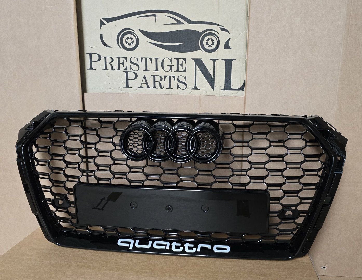 Grill Audi A4 B9 8W RS4 Look Black Grille bj.2015-2019 NIEUW, -, Voor, Nieuw, Ophalen of Verzenden