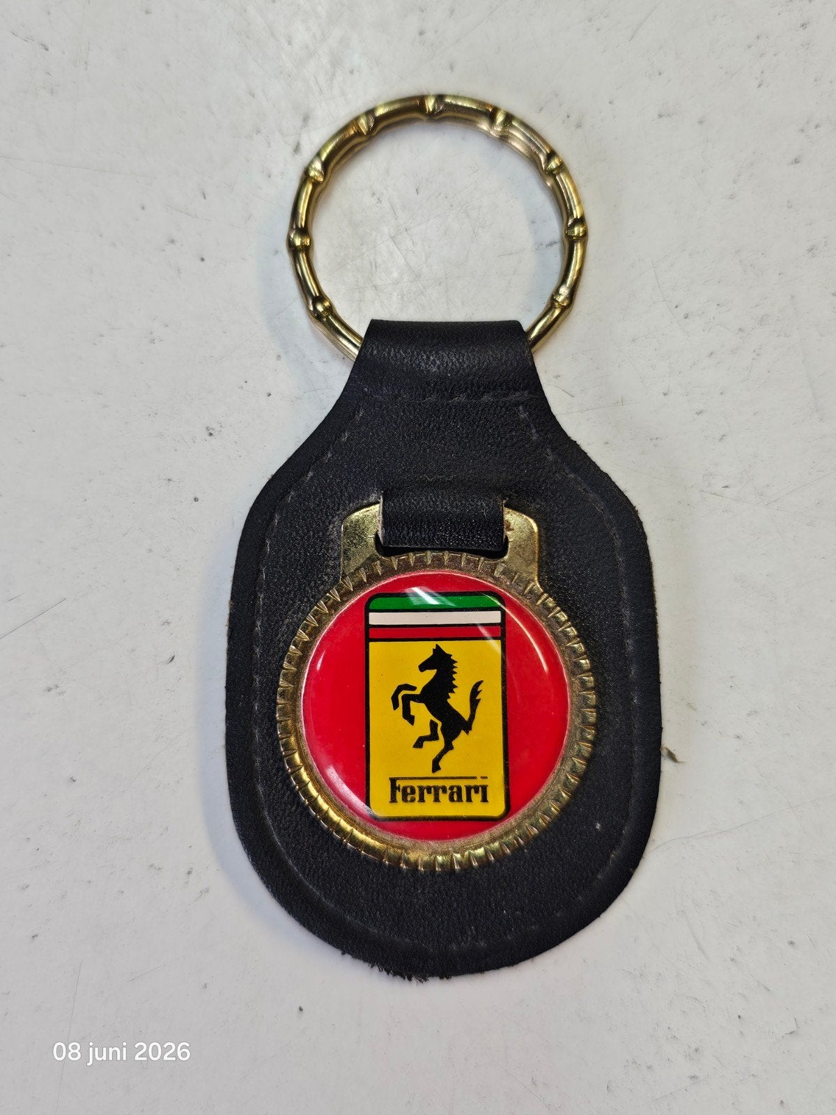 Zeldzame Ferrari sleutelhanger - Leer, Verzamelen, Ophalen of Verzenden