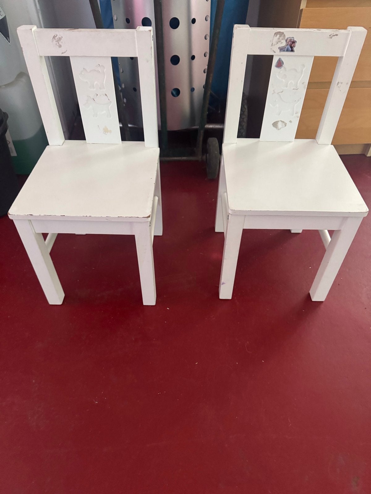 2x IKEA KRITTER kinderstoel wit - Gebruikt, Kinderen en Baby's, Kinderkamer | Tafels en Stoelen, Ophalen, Gebruikt, Stoel(en)