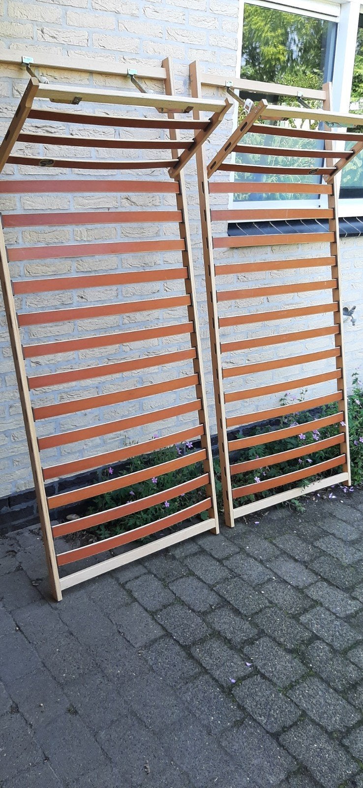 Lattenbodems twee keer 80 cm x 200 cm in uitstekende staat, Ophalen, Eenpersoons, Zo goed als nieuw, 80 cm