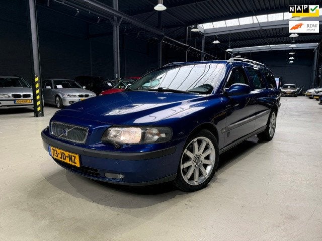 Volvo V70 2.4 T Ocean Race Aut.|Leder|Navi|Cruise, Zwart, Blauw, 2435 cc, 93 €/maand