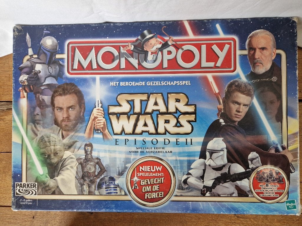 Monopoly - Star Wars Episode II - Hashbro, Ophalen of Verzenden, Zo goed als nieuw, HASBRO
