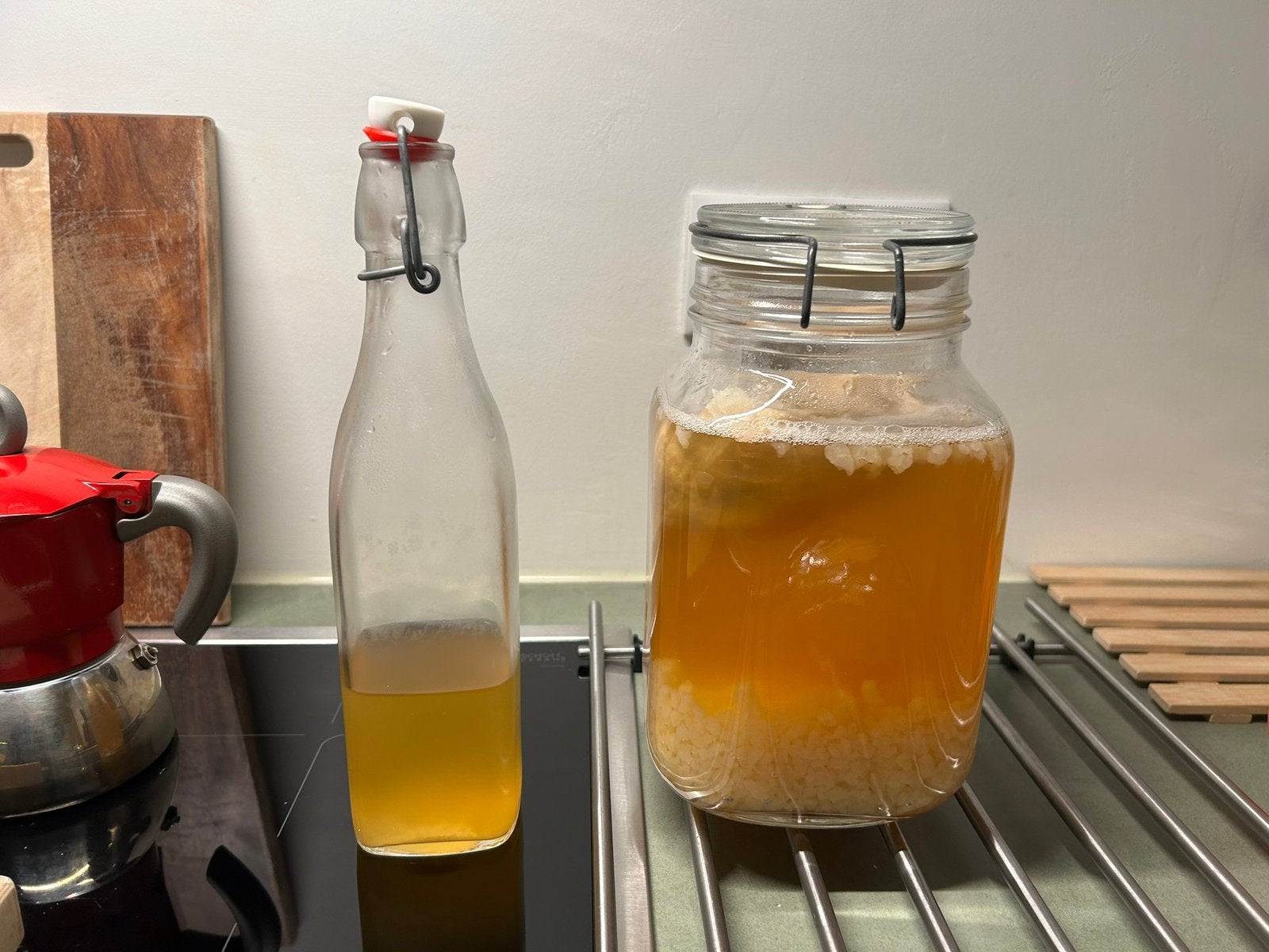 Waterkefir korrels, Ophalen