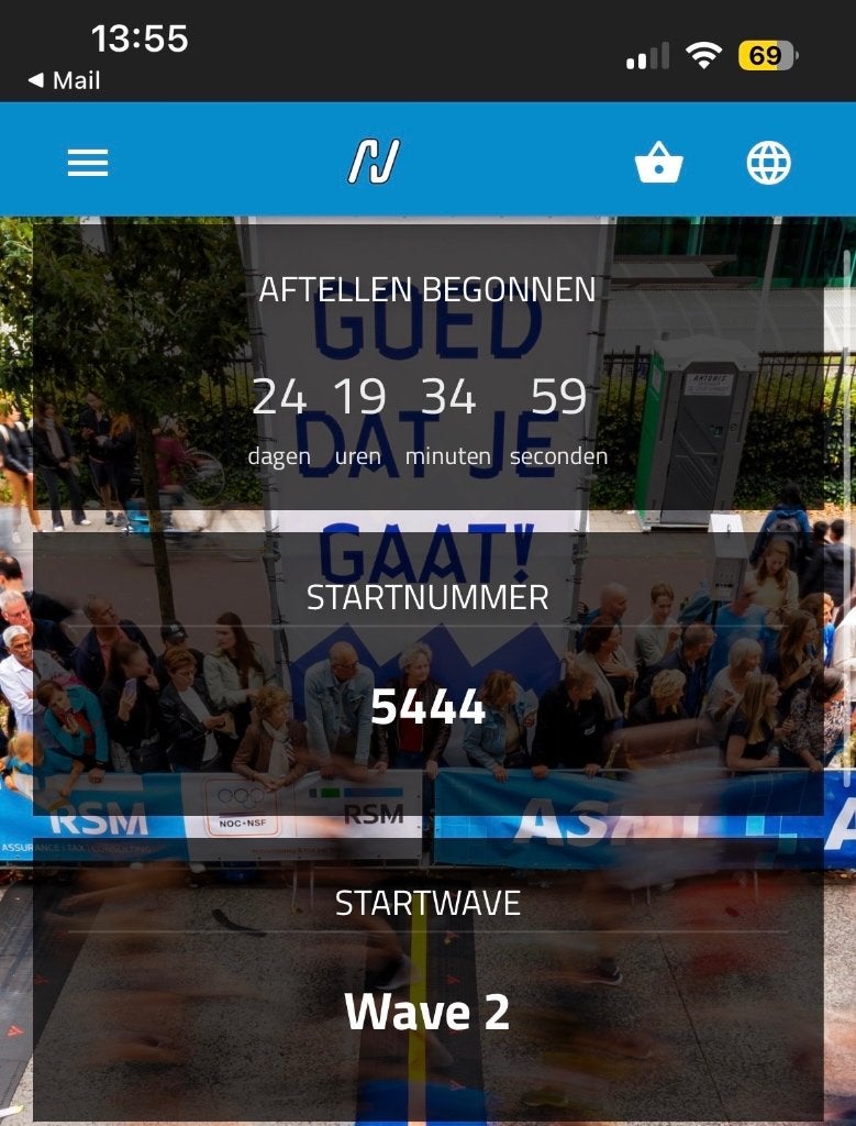 Startbewijs Marathon Eindhoven, Wave 2 & thuisbezorgd, Overige merken, Overige typen, Nieuw, Ophalen of Verzenden