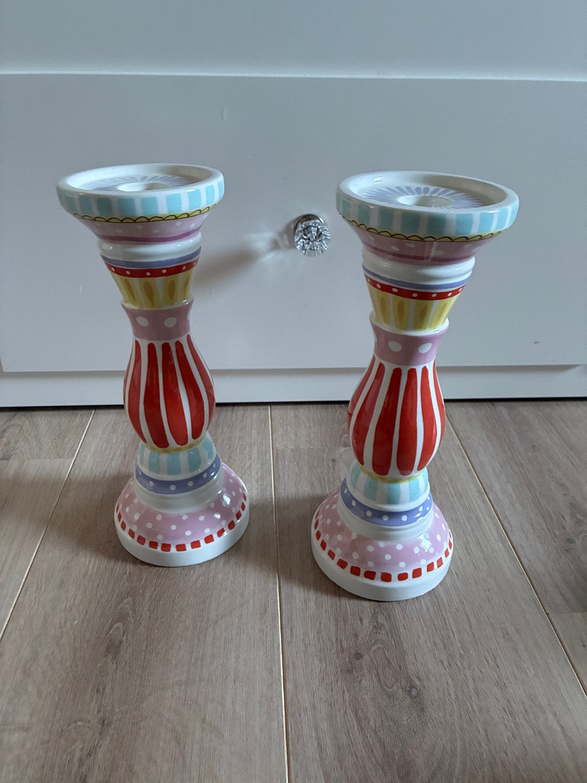 Kleurrijke Kandelaars van Blond Amsterdam, Meerkleurig, Overige merken, Ophalen of Verzenden, Zo goed als nieuw