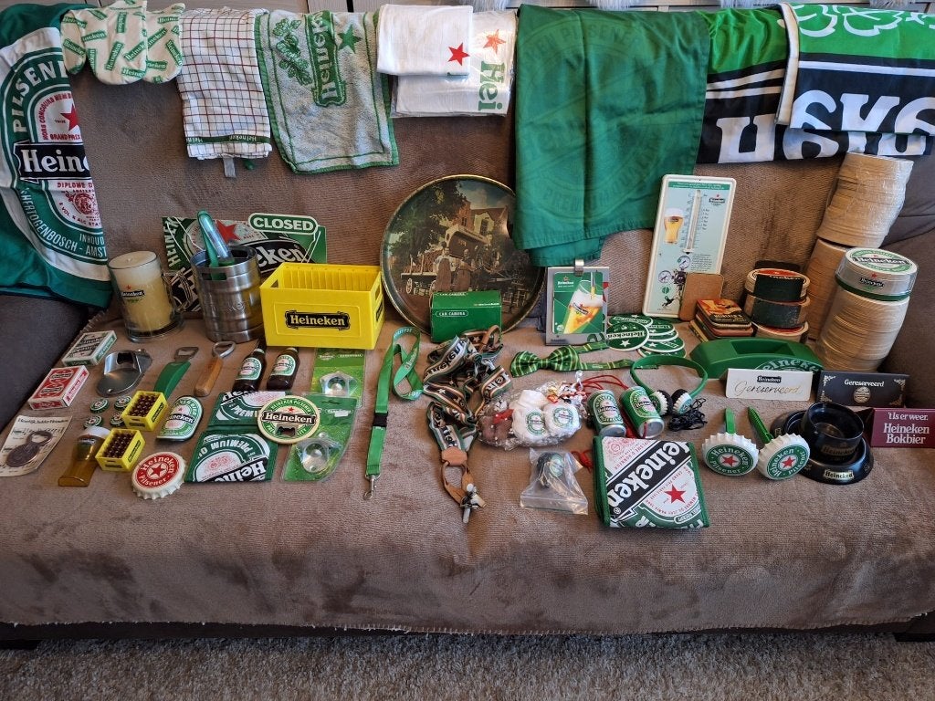 (1/2) - Grote partij kleine Heineken Merchandise & spullen, Ophalen, Zo goed als nieuw, Overige typen, Heineken