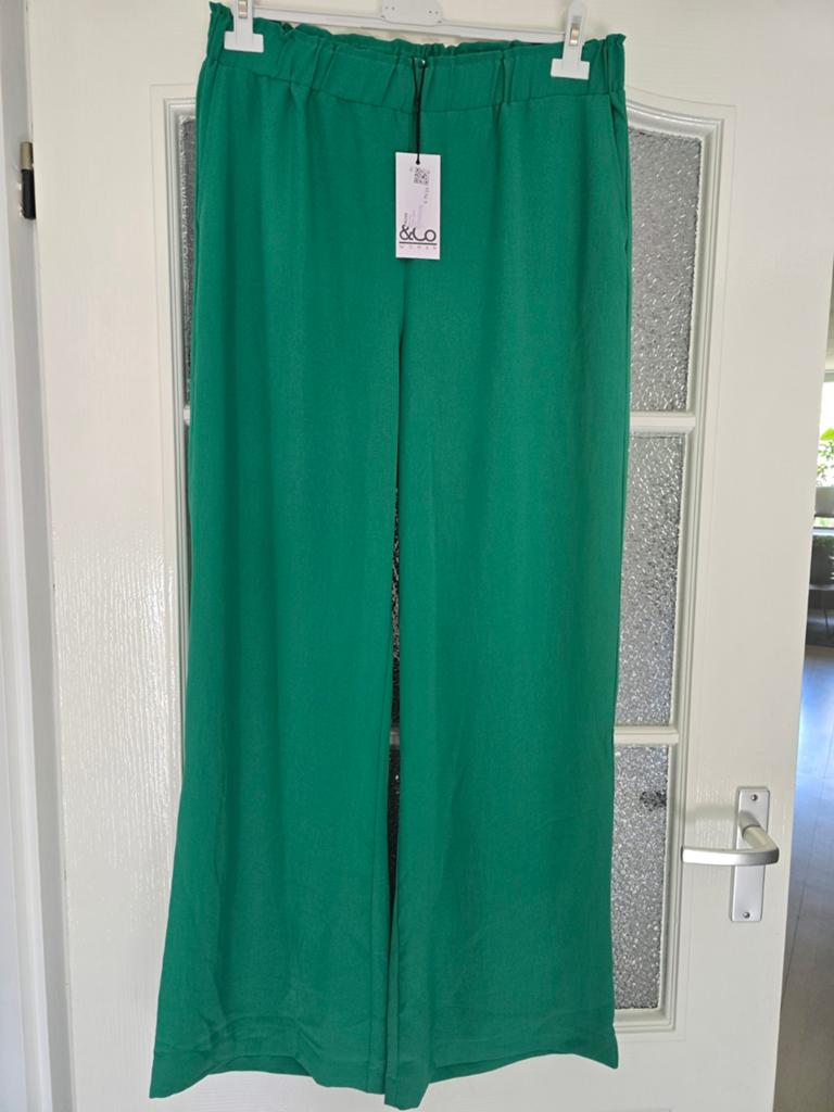 Nieuw &co woman andcowoman and cowoman xl groen wide leg, Maat 46/48 (XL) of groter, Nieuw, Ophalen of Verzenden, Lang