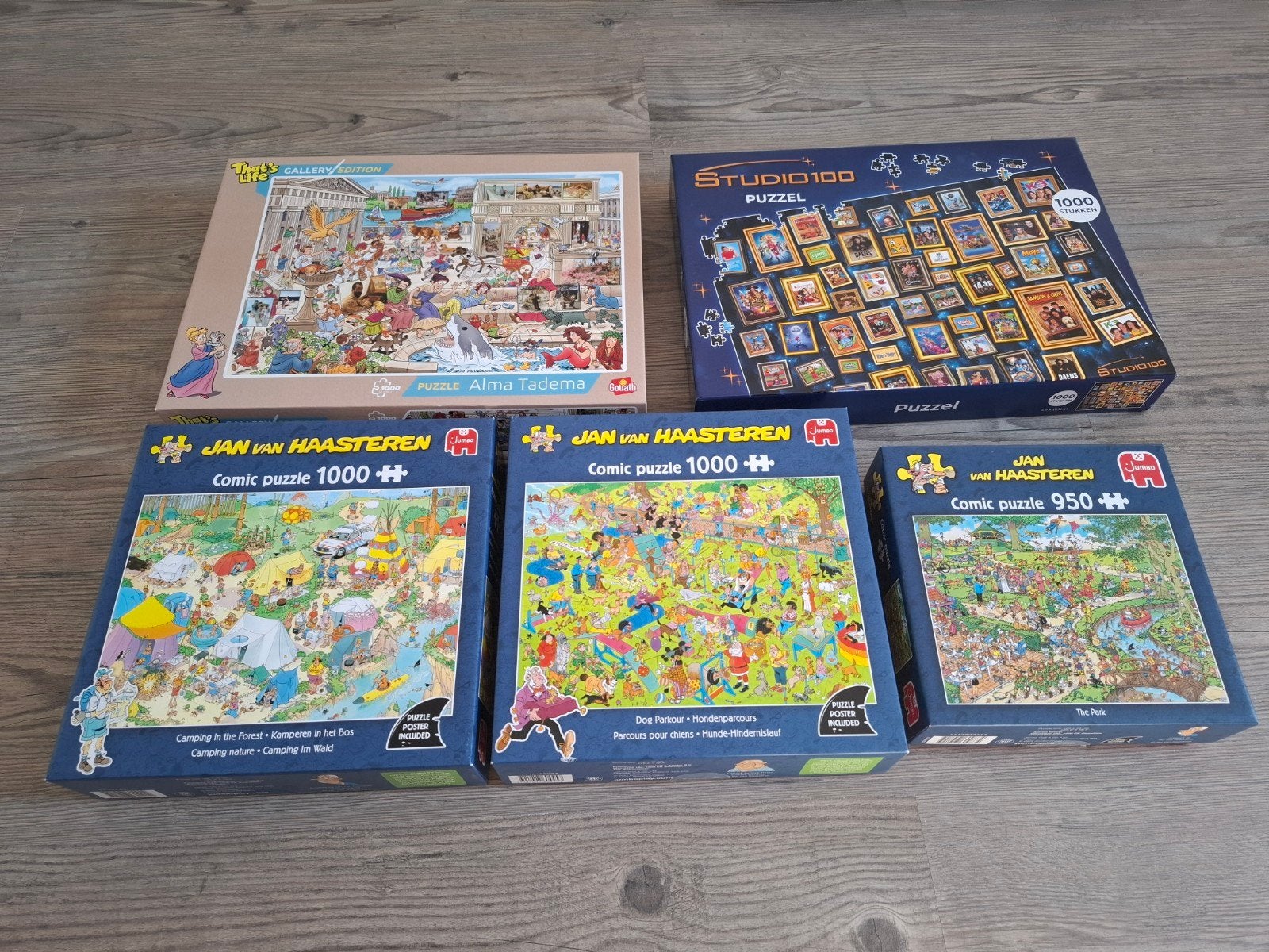 Jan van Haasteren puzzels puzzel That's Life en Studio 100, Ophalen of Verzenden, 500 t/m 1500 stukjes, Zo goed als nieuw