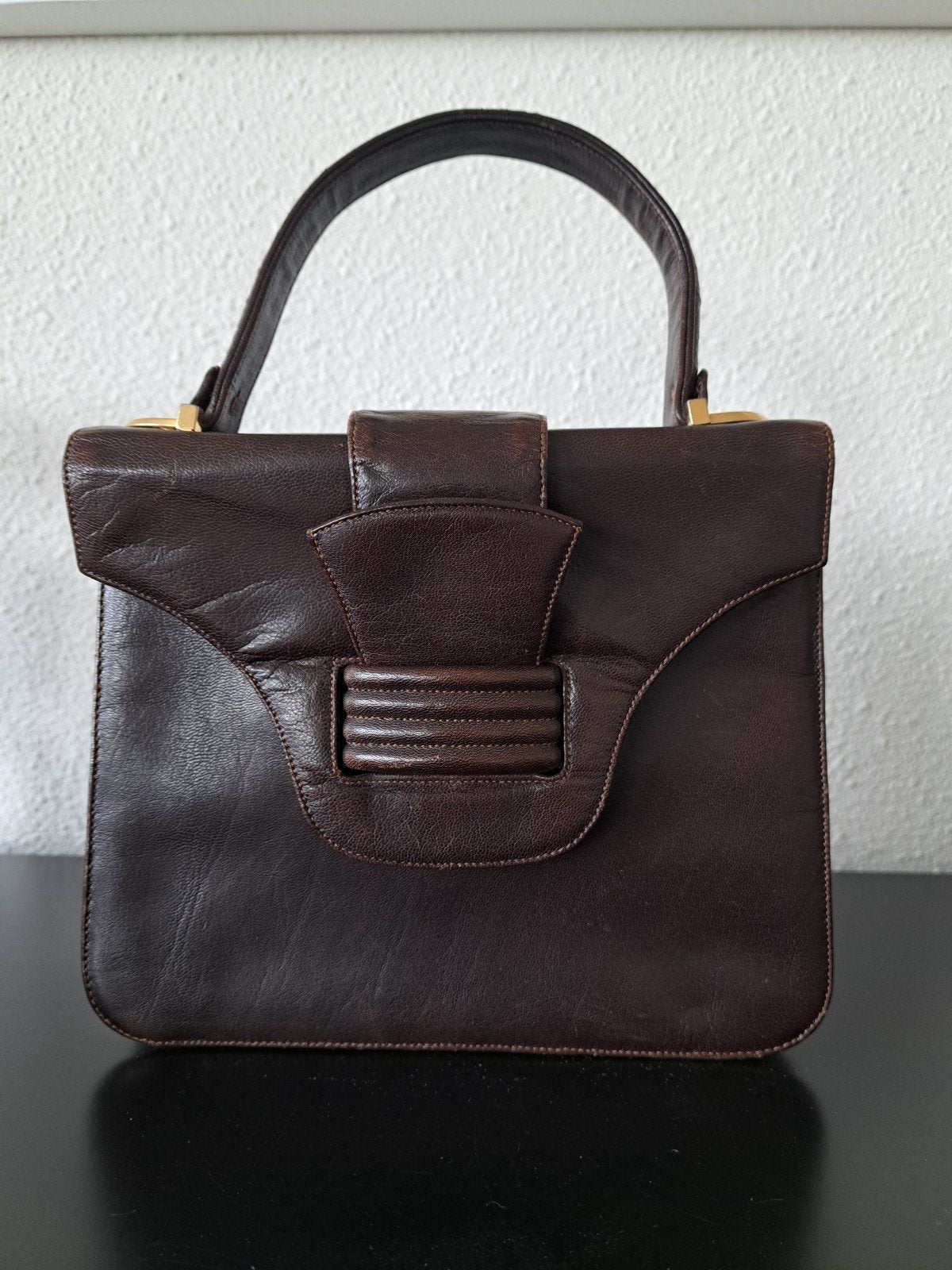 Elegant damestasje, Ophalen of Verzenden, Bruin, 30 cm of meer, Minder dan 35 cm
