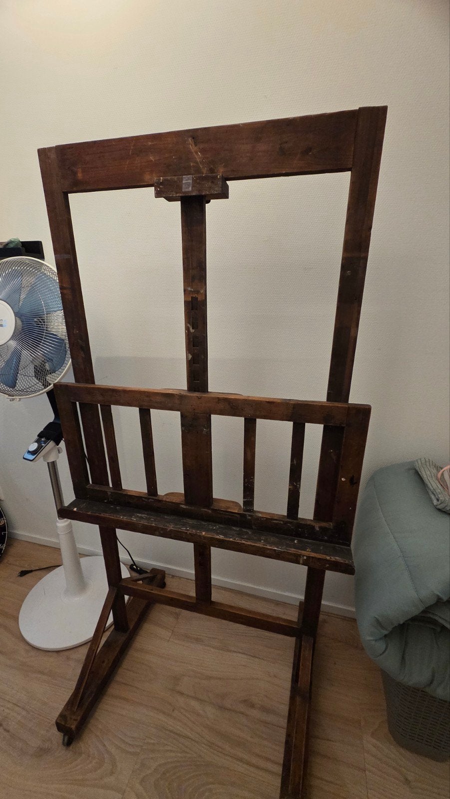 Vintage houten schildersezel - robuust en verstelbaar, Antiek en Kunst, Ophalen