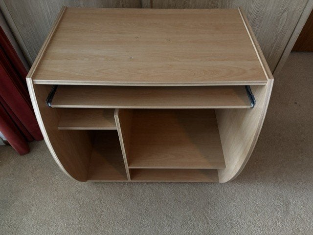 Houten computerkast met uitschuifbaar toetsenbordblad, Ophalen, Gebruikt, Modern, 70 tot 120 cm