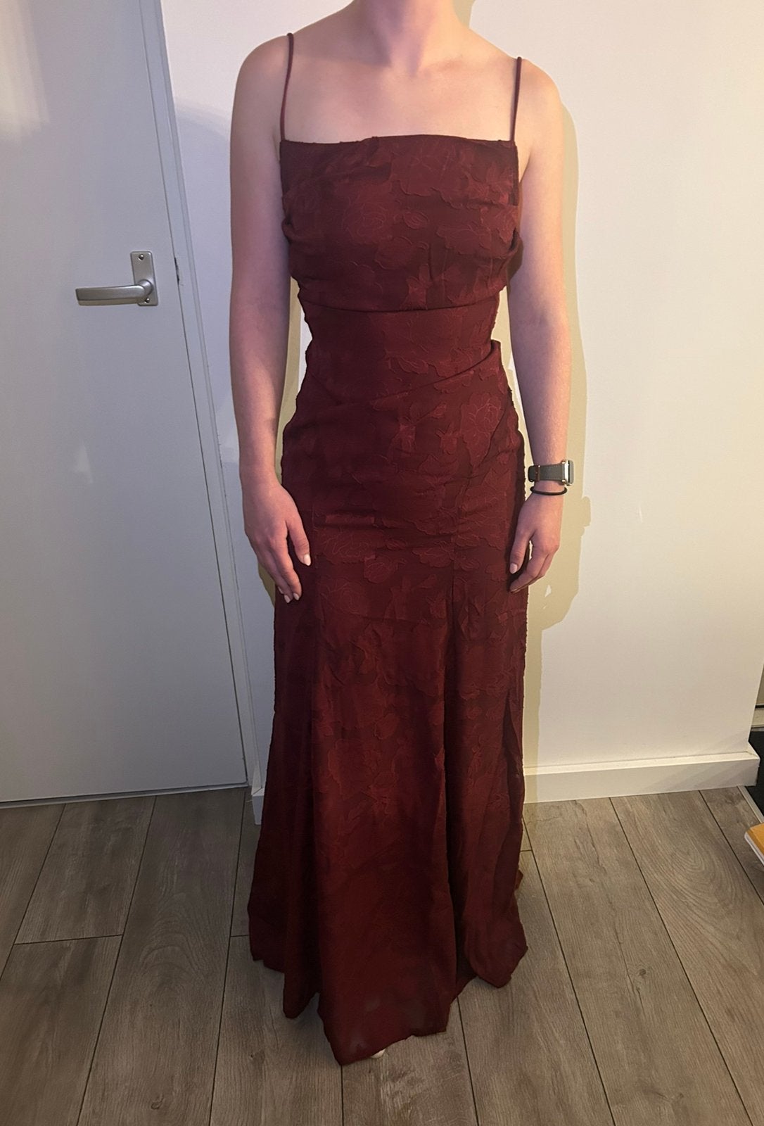 Nieuwe bordeaux rode gala/avond/feestjurk maat M, Kleding | Dames, Galajurk, Verzenden, Maat 42/44 (L), Zo goed als nieuw