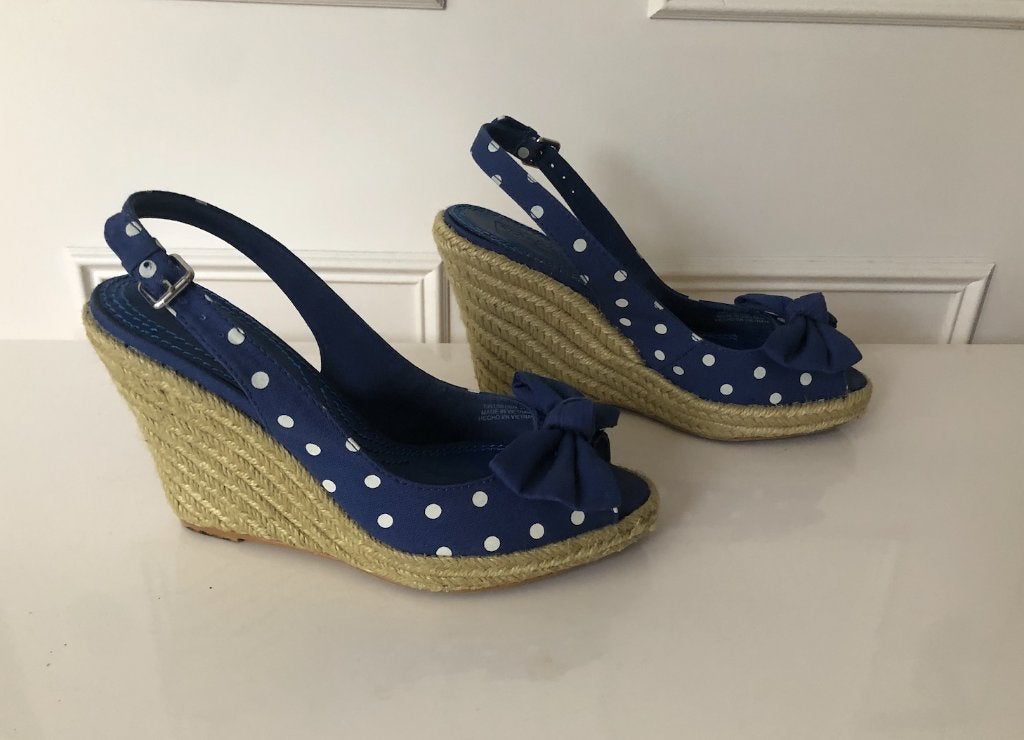 Zara Espadrilles blauw wit sleehakken espadrilles wedges 36, Blauw, Ophalen of Verzenden, Zo goed als nieuw, Espadrilles of Moccasins