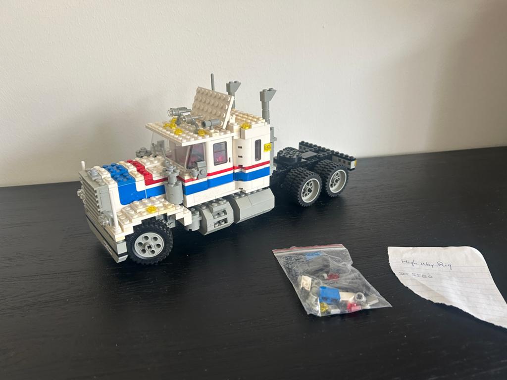 Lego High Way Rig set 5580, Kinderen en Baby's, Speelgoed | Duplo en Lego, Gebruikt, Lego, Ophalen of Verzenden, Complete set