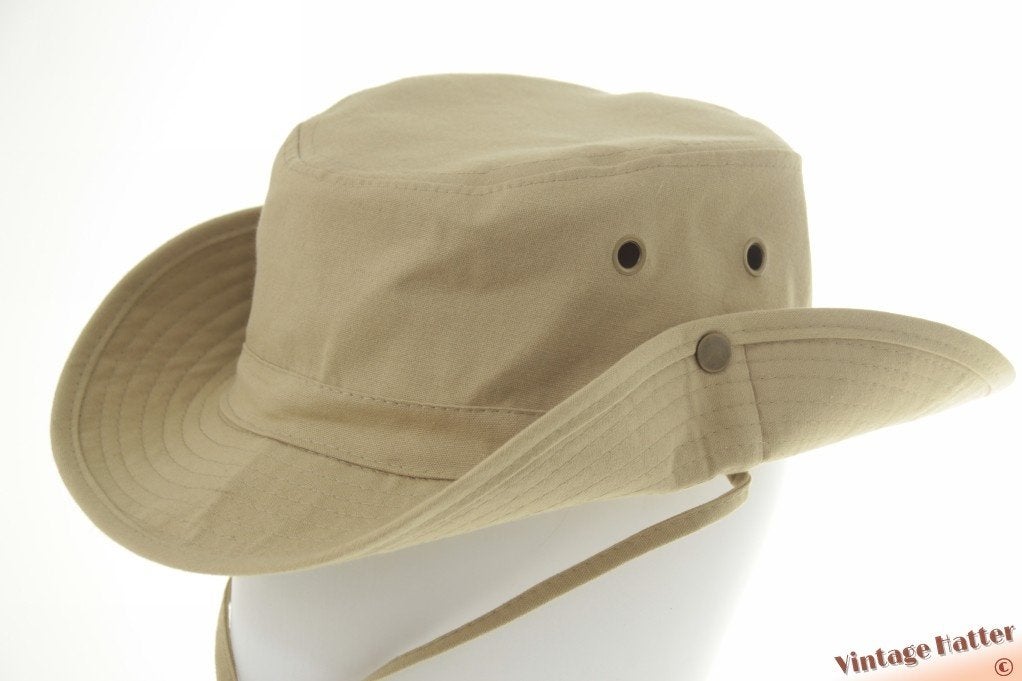 Australische bush hoed + drukknopen zacht groen katoen 58-60, Ophalen of Verzenden, Nieuw, 58 of 59 cm (L, 7¼ of ⅜ inch), Hoed
