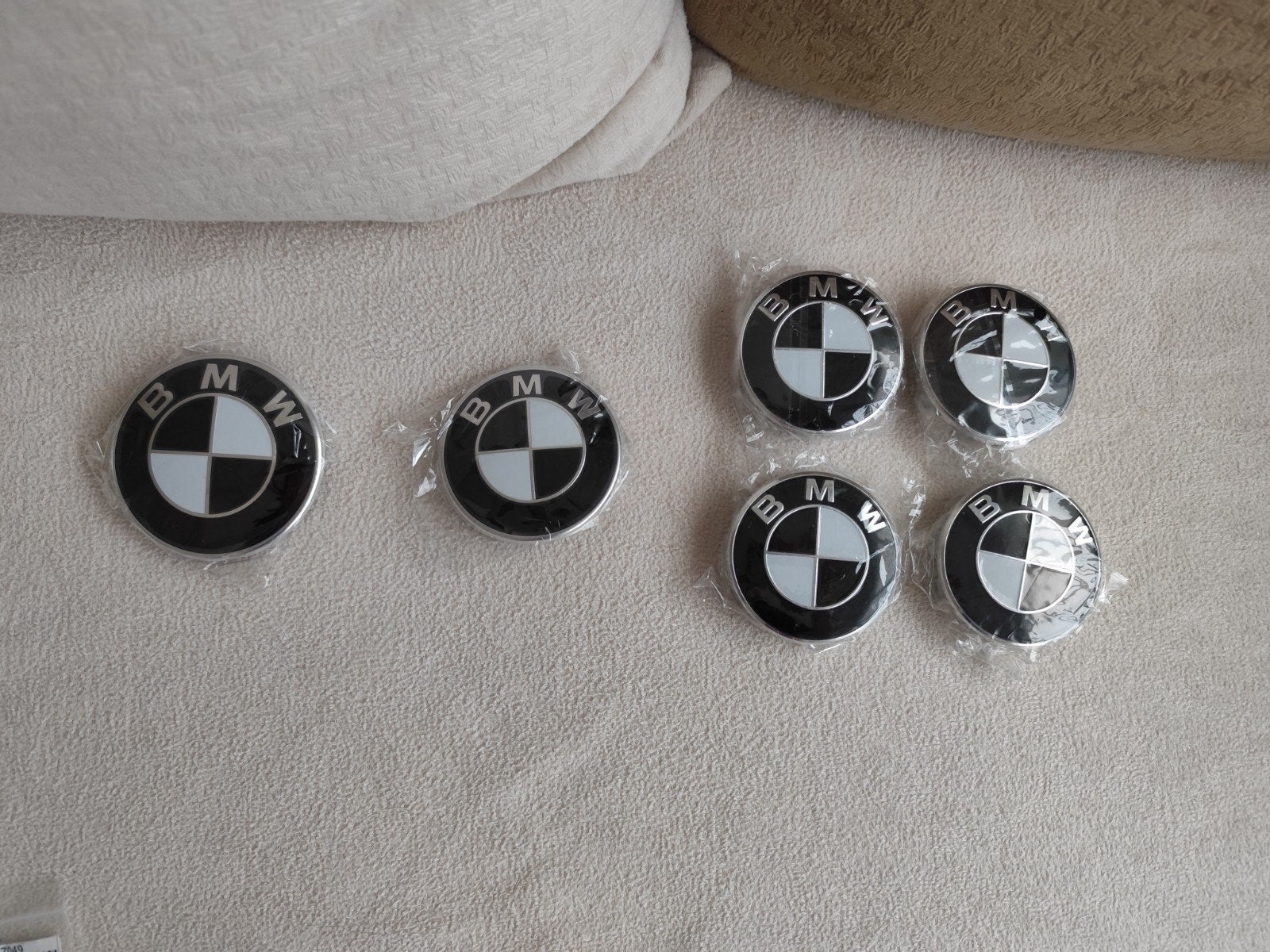 BMW Embleem Set Zwart/Zilver, Ophalen, Nieuw