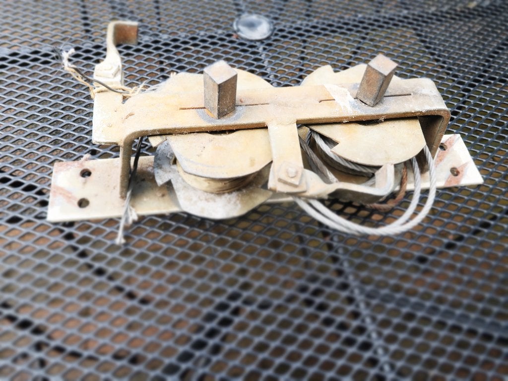 katrol,voor staaldraad-lengte bevestigingsplaat 40 cm, Ophalen of Verzenden