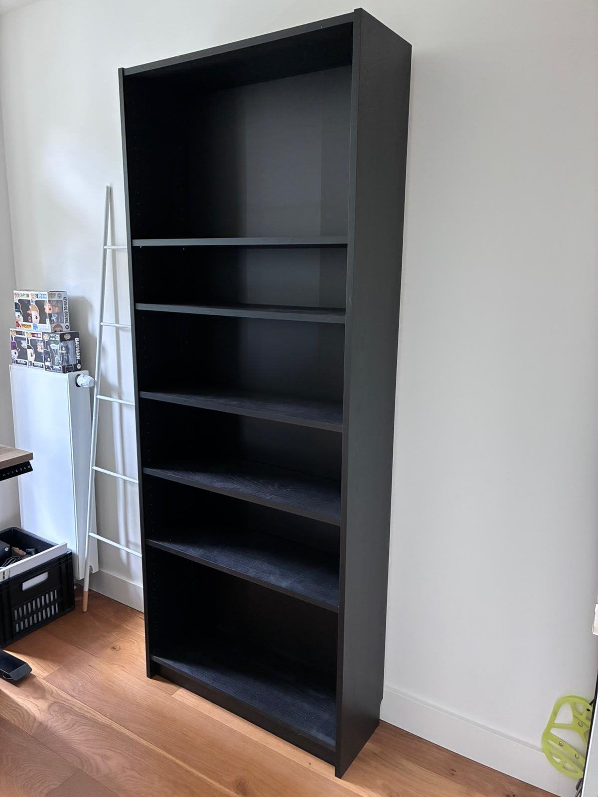 Black Billy Bookcase / Zwarte IKEA Boekenkast, Ophalen, 200 cm of meer, 50 tot 100 cm, Zo goed als nieuw