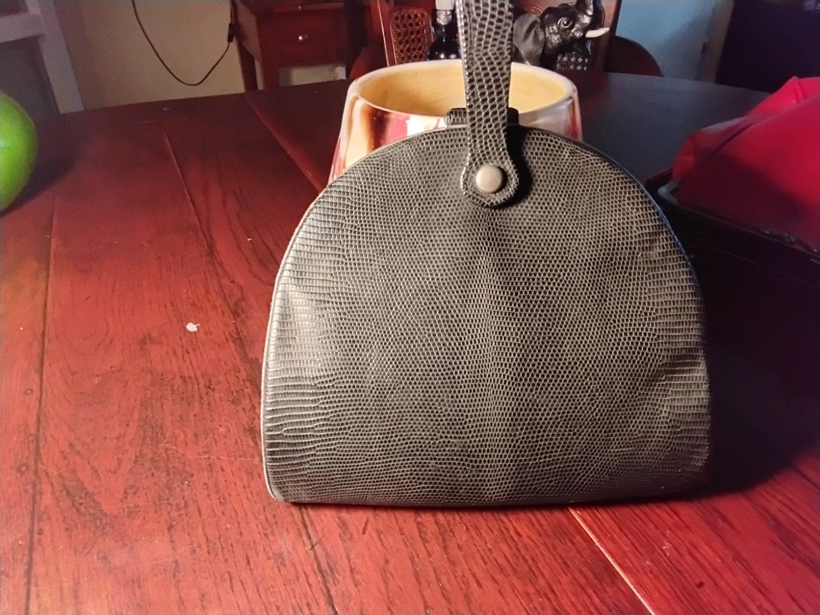 Antieke leren tas sluiting is prima, Antiek en Kunst, Antiek | Kleding en Accessoires, Ophalen of Verzenden