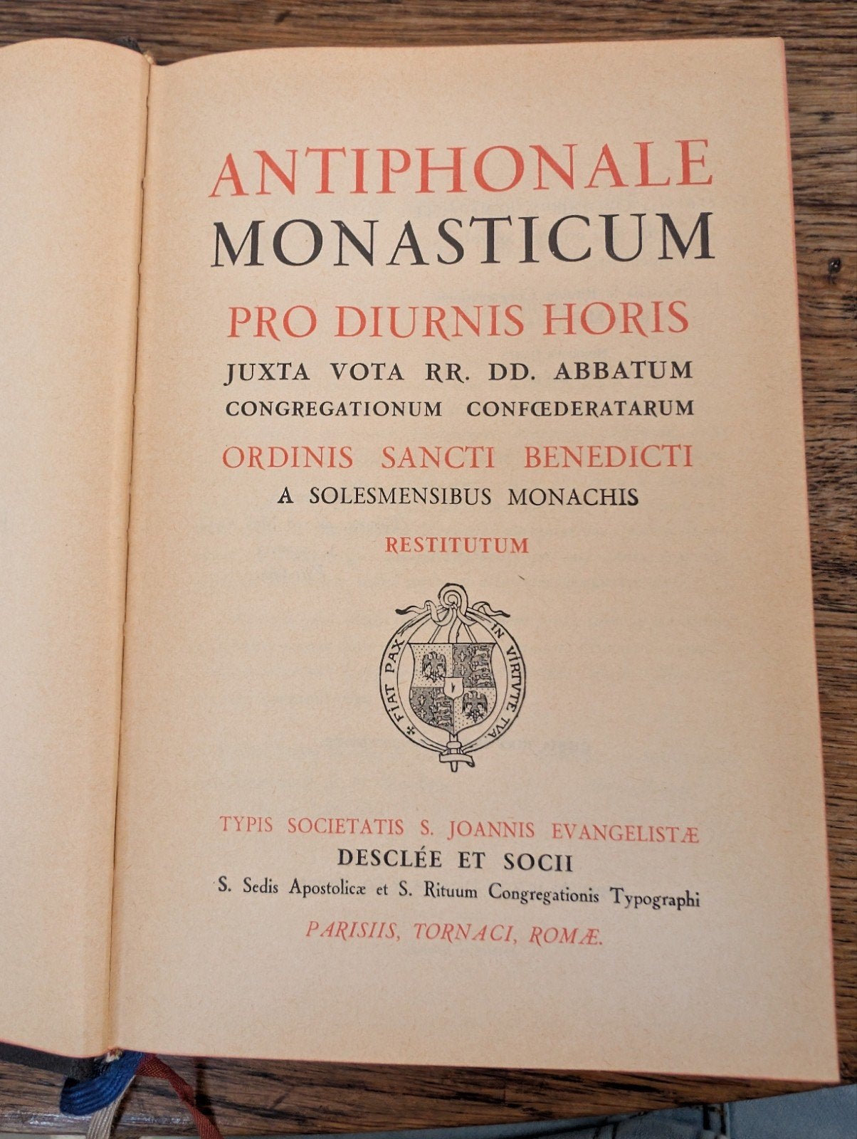 Antiphonale Monasticum - 1934 - Gregoriaans gezangboek, Ophalen of Verzenden, Monachi Solesmenses