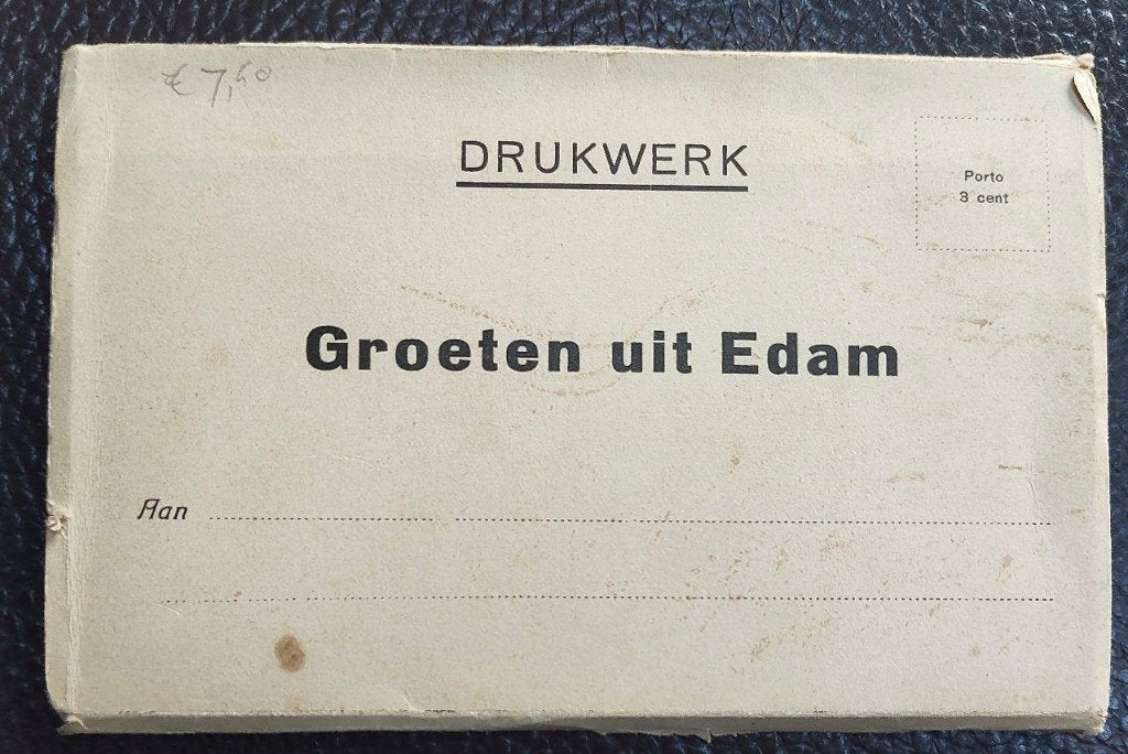 Leporello van Groeten uit Edam, Verzenden, 1920 tot 1940, Ongelopen, Noord-Holland