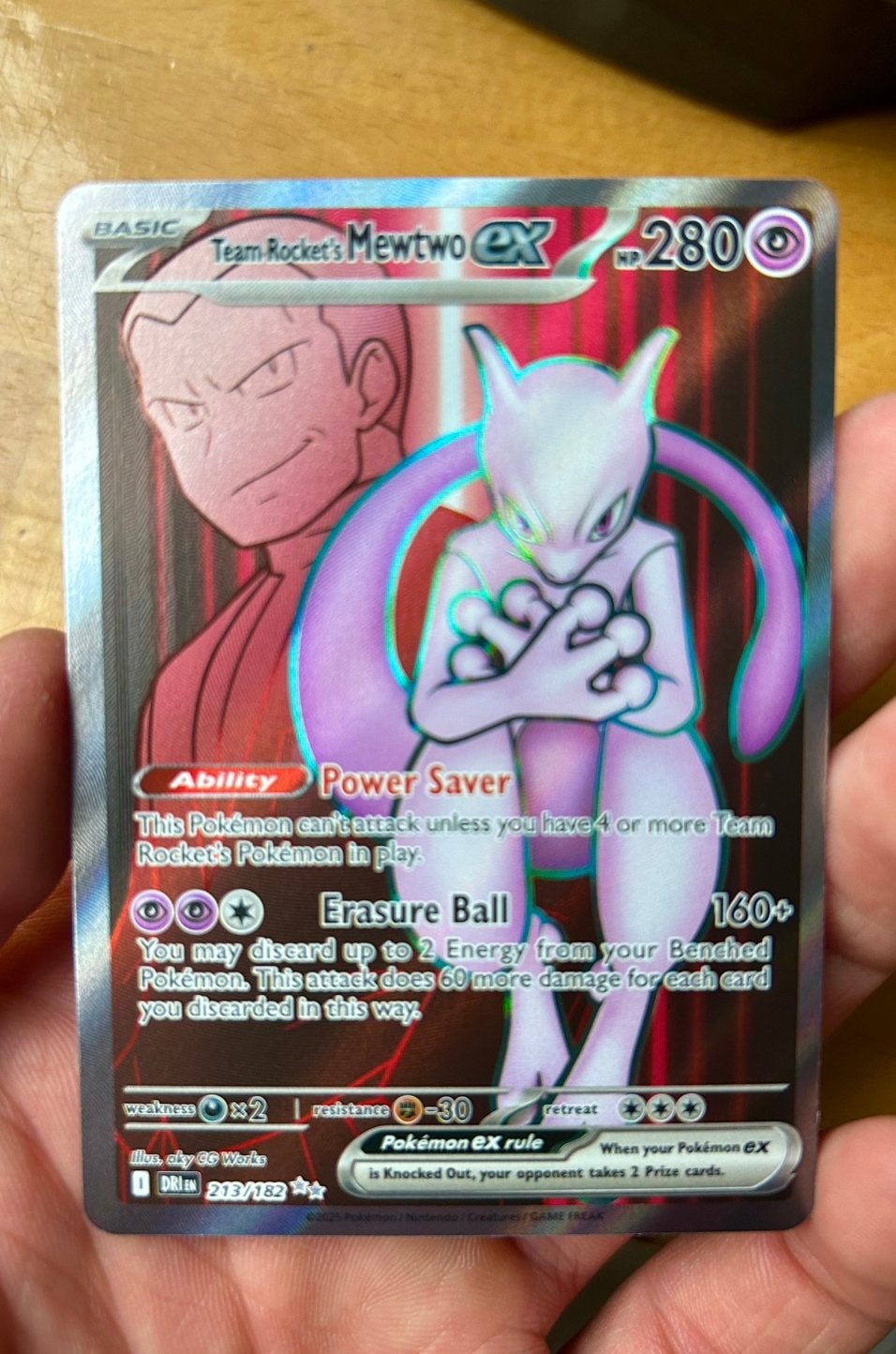 Team Rocket’s Mewtwo - DRI 213/182, Ophalen of Verzenden, Zo goed als nieuw, Losse kaart
