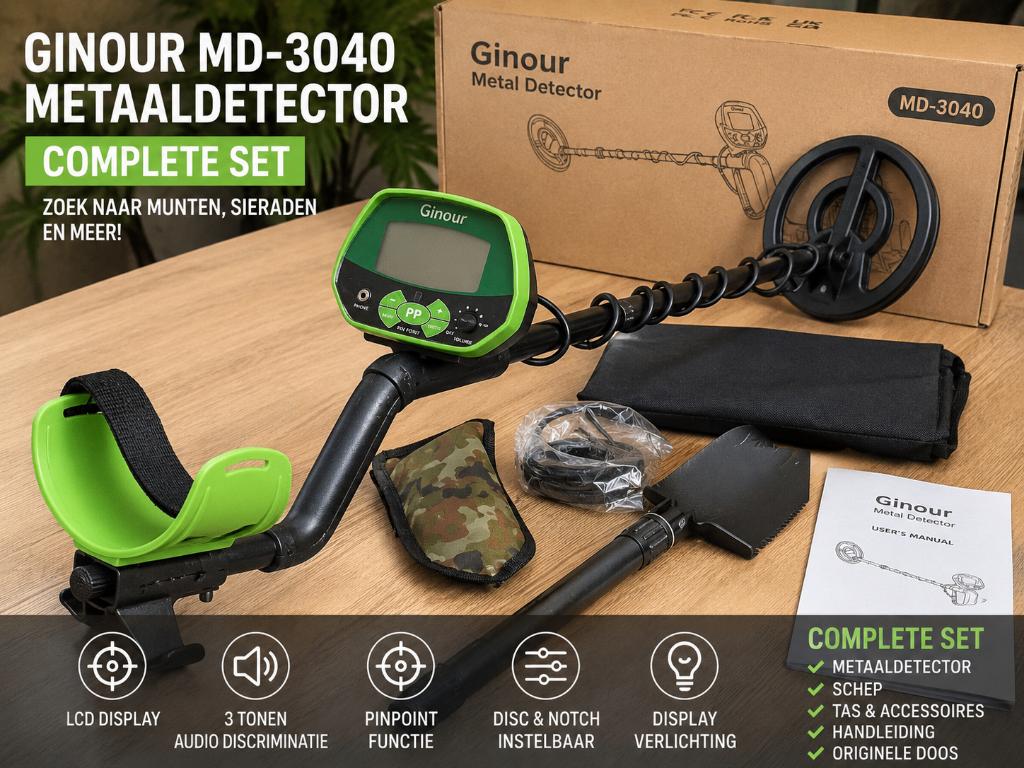 Ginour MD-3040 Metaaldetector, Overige merken, Instelbare gevoeligheid, Ophalen of Verzenden, Zo goed als nieuw