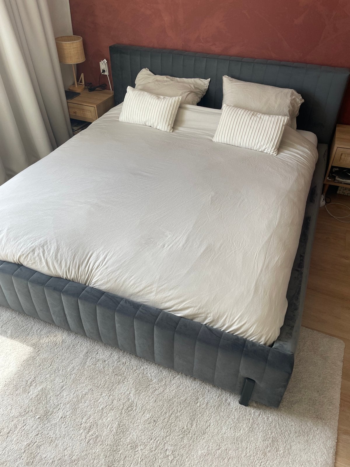 Mooi bedframe met evt matrassen te koop! 180x200, Ophalen, Gebruikt, Tweepersoons, 180 cm