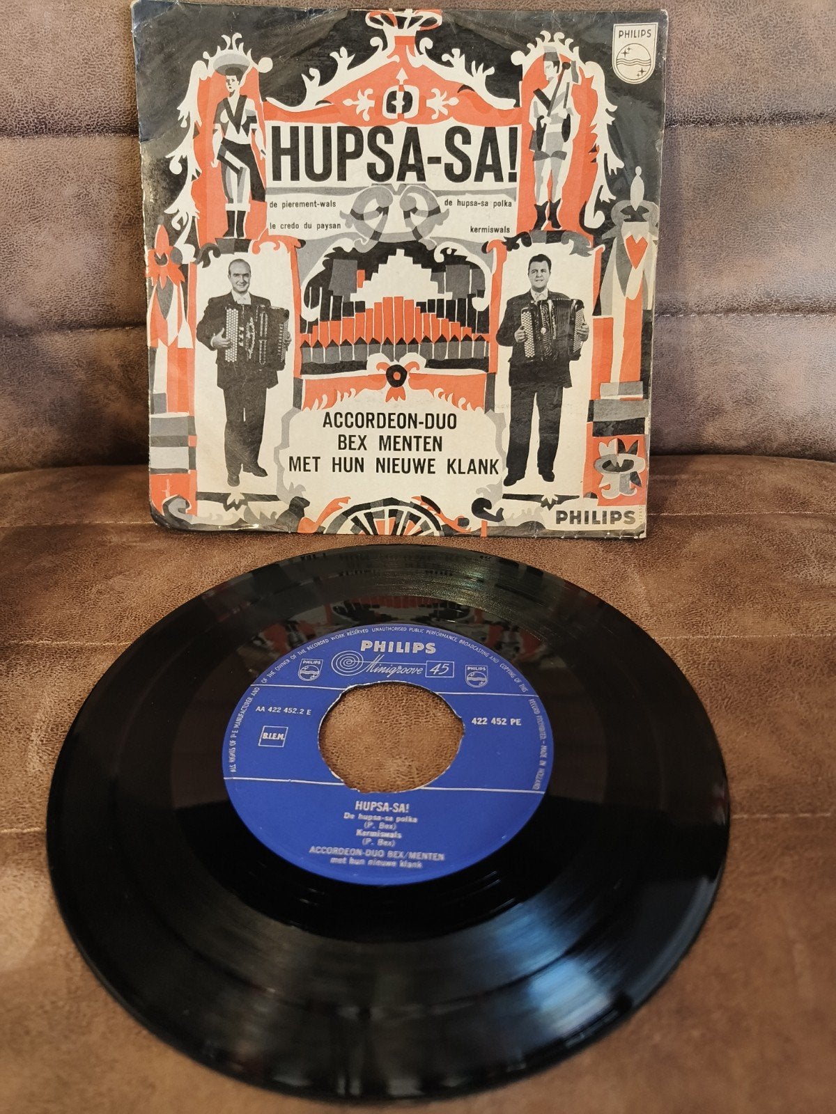Hupsa-Sa! Accordeon-Duo Bex Menten EP Vinyl, Gebruikt, Overige genres, 7 inch, Ophalen of Verzenden