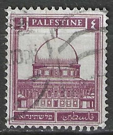 Palestina 1927/1945 - Yvert 65A - Moskee van Omar - 4m  (ST), Postzegels en Munten, Postzegels | Azië, Verzenden, Gestempeld