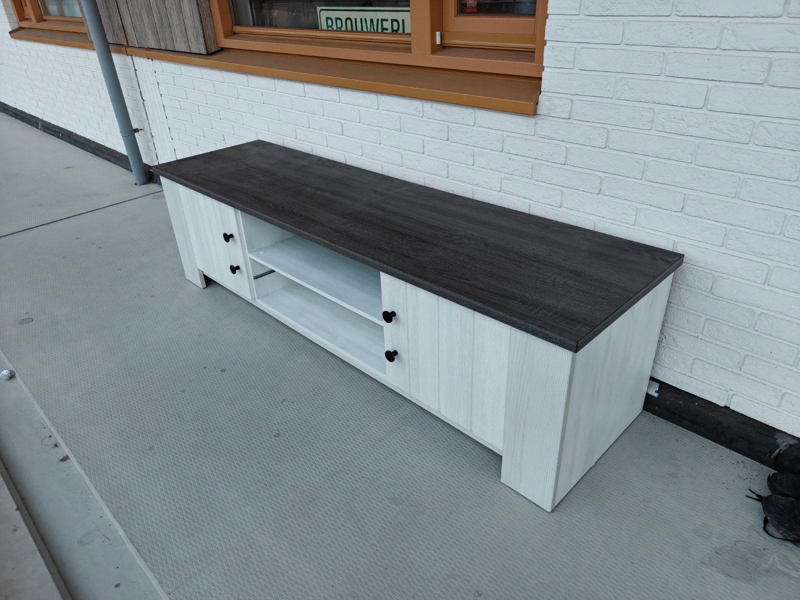 TV Meubel - Modern/Landelijk design, Huis en Inrichting, Kasten | Televisiemeubels, Gebruikt, 150 tot 200 cm, Ophalen of Verzenden