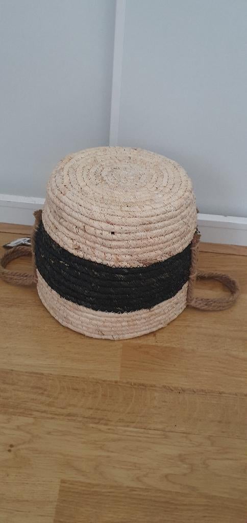 Bloempotten van gevlochten jute en zeegras, Overige materialen, Mand, Rond, Ophalen of Verzenden