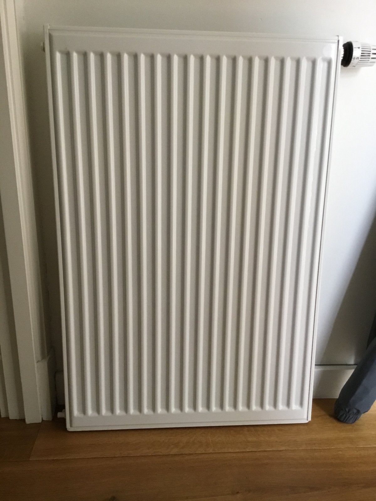 Witte radiator met thermostaatknop, Ophalen, Radiator, Minder dan 60 cm, Zo goed als nieuw
