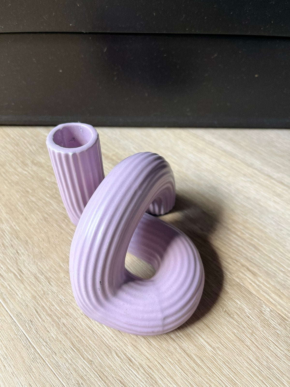 Lila Kandelaar - Uniek Design, Ophalen of Verzenden, Zo goed als nieuw, Overige materialen, Kandelaar