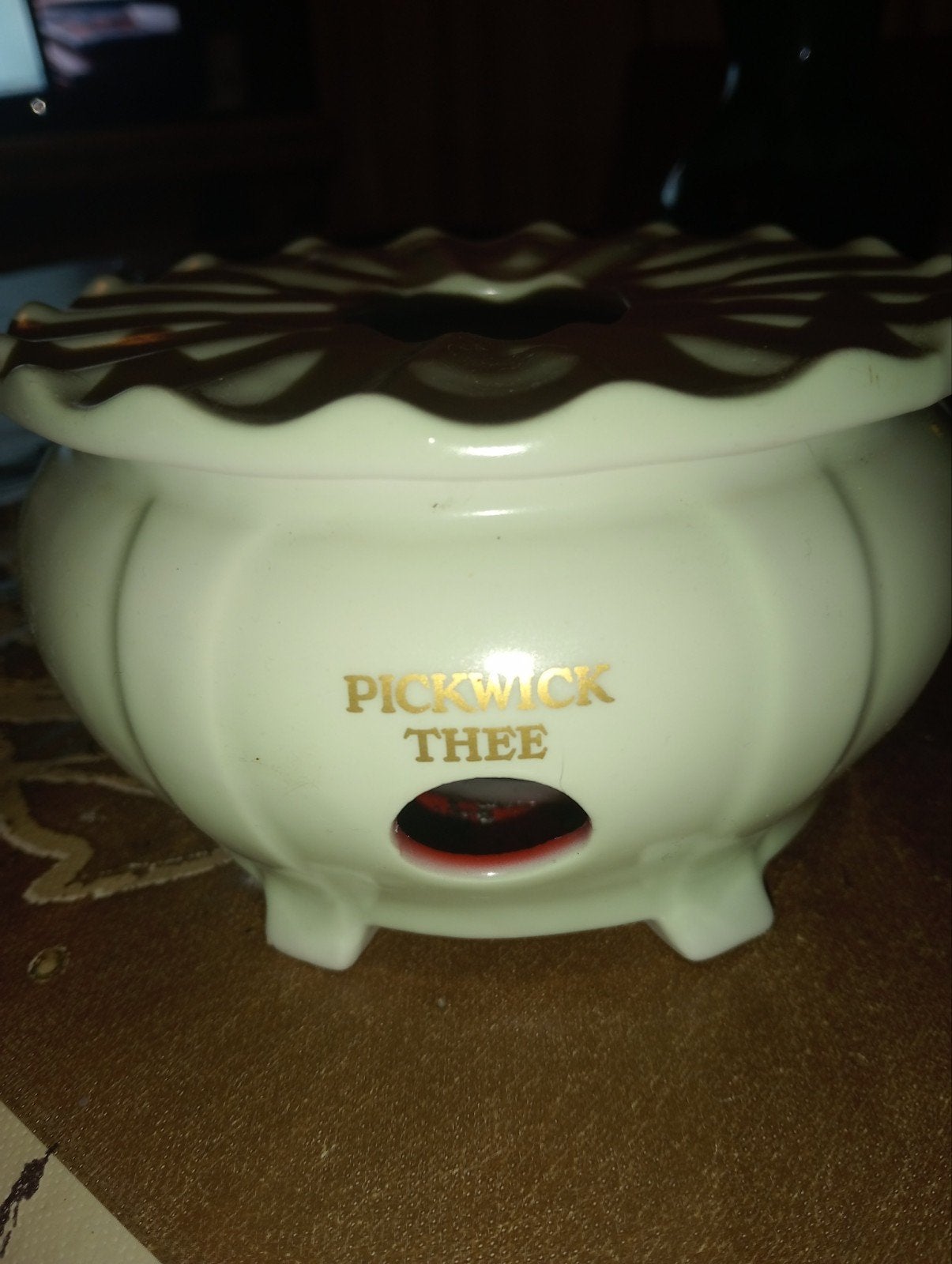 Orgineel Pickwick theepotverwarmer warmhoudplaat waxinelicht, Ophalen