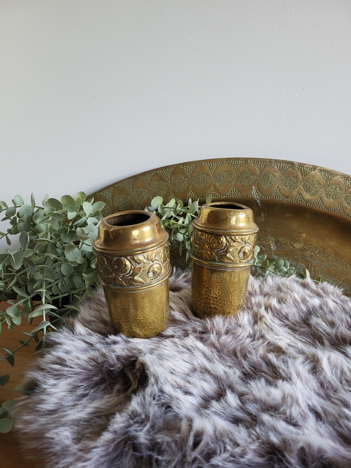 2 Koperen Vaasjes, Ophalen of Verzenden