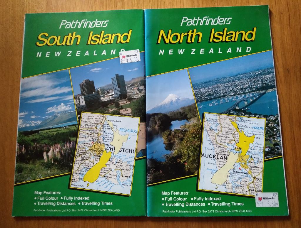Maps New Zealand North Island/ South Island Pathfinders, Overige typen, Ophalen of Verzenden, Zo goed als nieuw, 1800 tot 2000