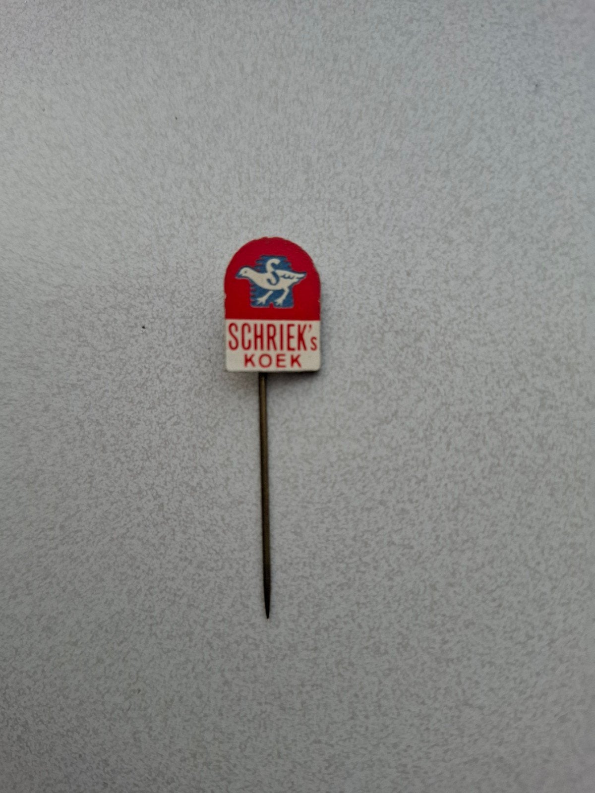Vintage speldje pin prikker steekspeld Schriek's Koek, Ophalen of Verzenden