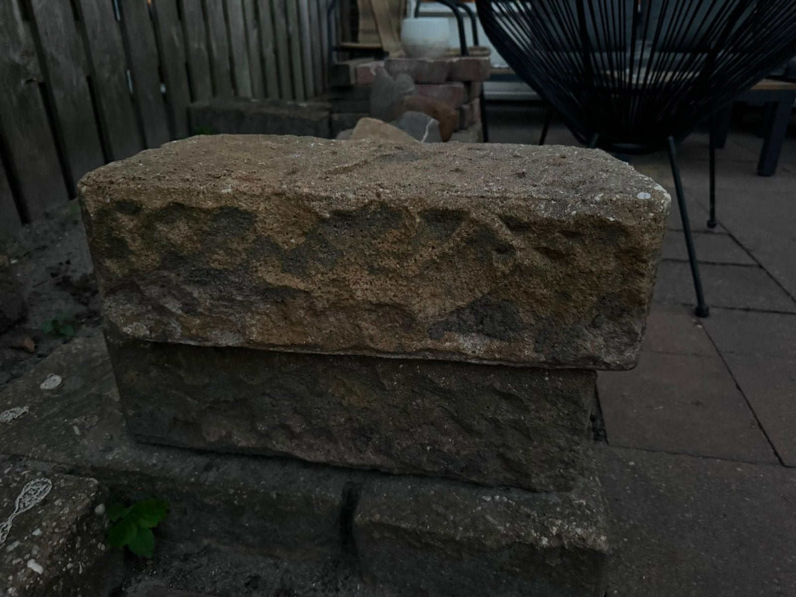 Decoratieve stenen blokken voor tuin of terras 50x, Tuin en Terras, Ophalen, Gebruikt, Graniet, Bruin
