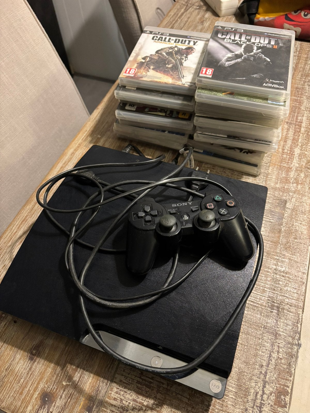 Playstation 3 + veel spellen & controller, Ophalen of Verzenden, Met 1 controller, Slim, Gebruikt